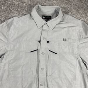 Alaskan Hardgear Shirt Mens XXL Vented Utility Pockets Snap Button Up Outdoors